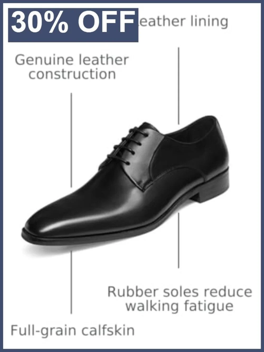 Men's Oxford Dress Shoes Leather Lace-Up Formal Business